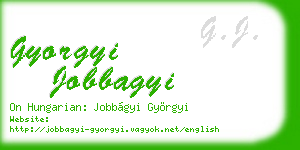 gyorgyi jobbagyi business card