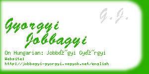 gyorgyi jobbagyi business card